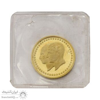 مدال طلا 2.5 گرمی بانک ملی (با پلمپ فابریک) - PF65 - محمد رضا شاه