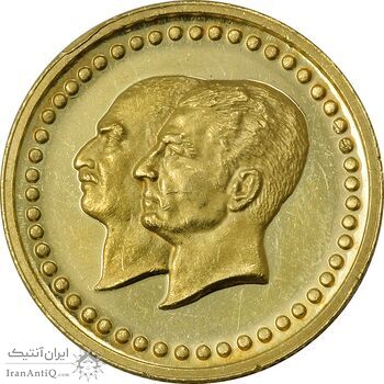 مدال طلا 2.5 گرمی بانک ملی (بدون پلمپ) - PF62 - محمد رضا شاه