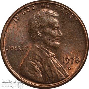 سکه 1 سنت 1978D لینکلن - MS62 - آمریکا