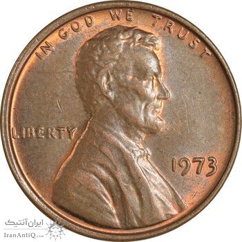 سکه 1 سنت 1973 لینکلن - AU58 - آمریکا سکه 1 سنت 1973 لینکلن - AU58 - آمریکا