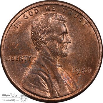 سکه 1 سنت 1989 لینکلن - MS62 - آمریکا