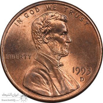 سکه 1 سنت 1993 لینکلن - MS63 - آمریکا