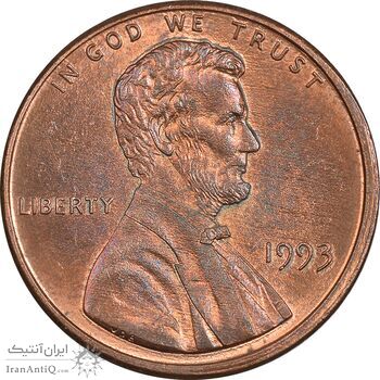 سکه 1 سنت 1993 لینکلن - MS63 - آمریکا