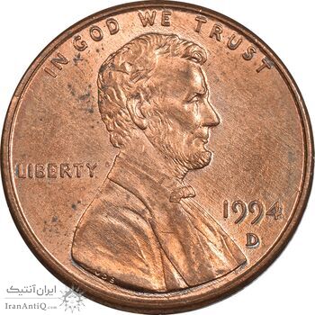 سکه 1 سنت 1994D لینکلن - MS63 - آمریکا