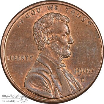 سکه 1 سنت 1999D لینکلن - MS62 - آمریکا