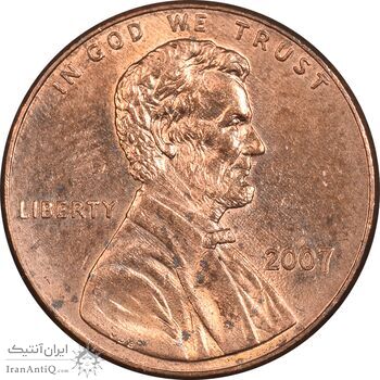 سکه 1 سنت 2007 لینکلن - MS63 - آمریکا