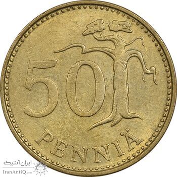 سکه 50 پنی 1982 جمهوری - AU55 - فنلاند
