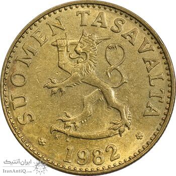 سکه 50 پنی 1982 جمهوری - AU55 - فنلاند