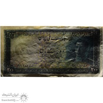 اسکناس 200 ریال سری سوم - تک - AU55 - محمد رضا شاه اسکناس 200 ریال سری سوم - تک - AU55 - محمد رضا شاه