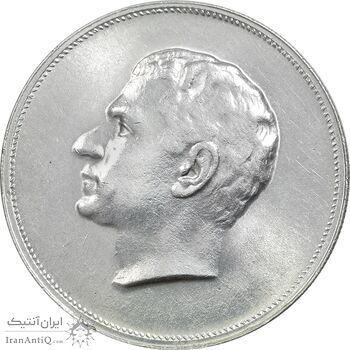 مدال نقره بیست و پنجمین سال سلطنت 1344 - UNC - محمدرضا شاه