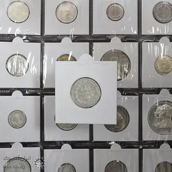 سکه 1000 دینار 1299 خطی (ِقالب اشتباه) - AU55 - مظفرالدین شاه