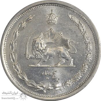 سکه 5 دینار 1310 نیکل - MS63 - رضا شاه