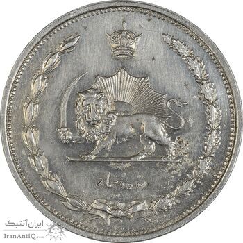 سکه 10 دینار 1310 نیکل - MS62 - رضا شاه