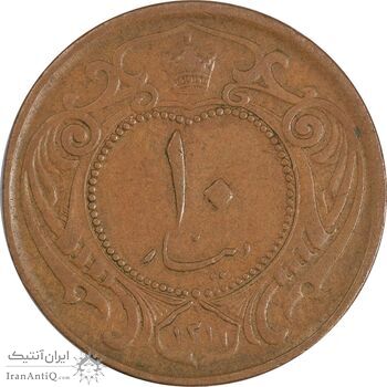 سکه 10 دینار 1314 مس - EF40 - رضا شاه