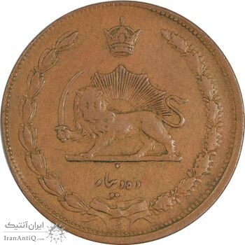 سکه 10 دینار 1314 مس - EF40 - رضا شاه