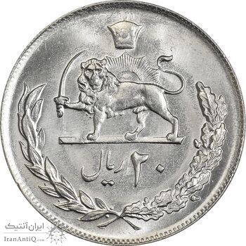 سکه 20 ریال 1357 - MS63 - محمد رضا شاه سکه 20 ریال 1357 - MS63 - محمد رضا شاه