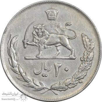 سکه 20 ریال 1357 - EF40 - محمد رضا شاه سکه 20 ریال 1357 - EF40 - محمد رضا شاه