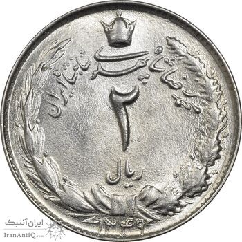 سکه 2 ریال 1349 - MS64 - محمد رضا شاه