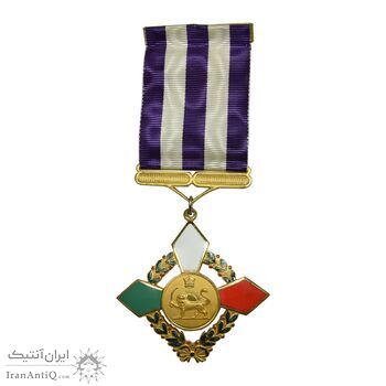 نشان خدمات ورزشی (با روبان و جعبه فابریک) - UNC - محمد رضا شاه