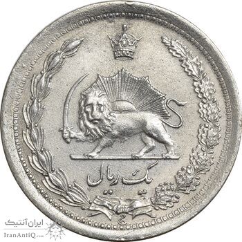 سکه 1 ریال 1312 - EF40 - رضا شاه