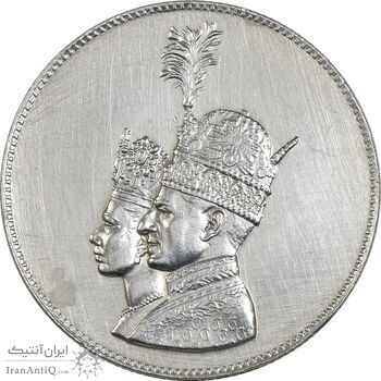 مدال یادبود نقره جشن تاجگذاری 1346 - AU - محمد رضا شاه