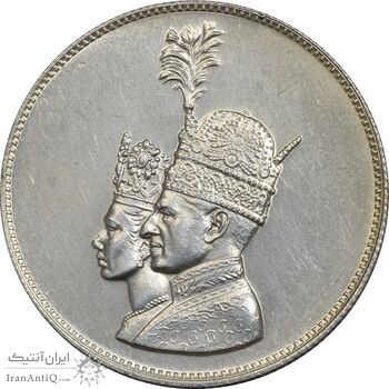 مدال یادبود نقره جشن تاجگذاری 1346 - AU - محمد رضا شاه