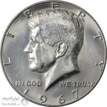 سکه نیم دلار 1967 کندی - MS62 - آمریکا
