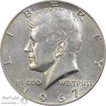سکه نیم دلار 1967 کندی - AU58 - آمریکا