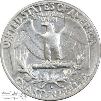 سکه کوارتر دلار 1958D واشنگتن - EF45 - آمریکا