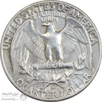 سکه کوارتر دلار 1964D واشنگتن - AU50 - آمریکا سکه کوارتر دلار 1964D واشنگتن - AU50 - آمریکا