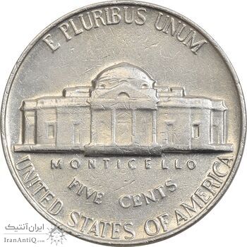 سکه 5 سنت 1964 جفرسون - EF45 - آمریکا