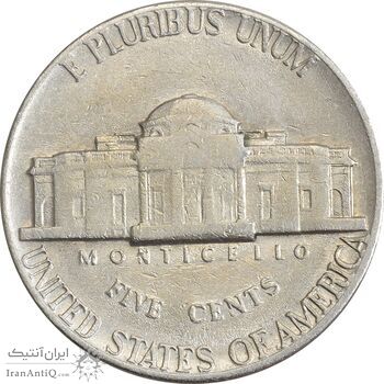 سکه 5 سنت 1972 جفرسون - EF40 - آمریکا