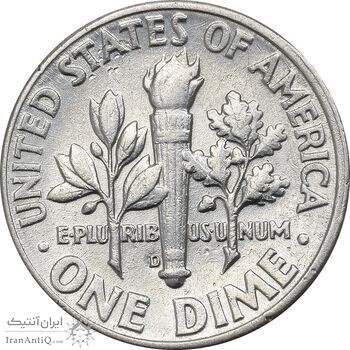 سکه 1 دایم 1964D روزولت - AU58 - آمریکا سکه 1 دایم 1964D روزولت - AU58 - آمریکا