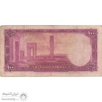 اسکناس 100 ریال سری سوم - تک - VF30 - محمد رضا شاه