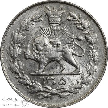 سکه 1000 دینار 1305 رایج - MS62 - رضا شاه سکه 1000 دینار 1305 رایج - MS62 - رضا شاه