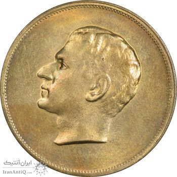 مدال برنز بیست و پنجمین سال سلطنت 1344 - UNC - محمدرضا شاه