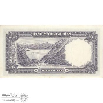 اسکناس 10 ریال 1340 - تک - AU58 - محمد رضا شاه