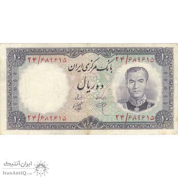 اسکناس 10 ریال 1340 - تک - VF35 - محمد رضا شاه