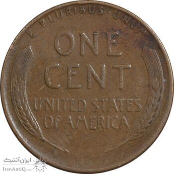 سکه 1 سنت 1937D لینکلن - EF45 - آمریکا