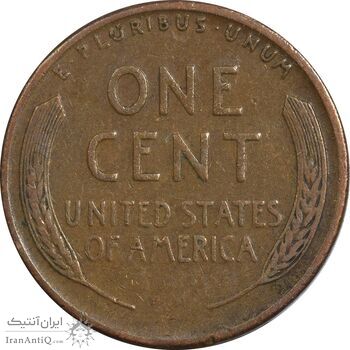 سکه 1 سنت 1945D لینکلن - VF30 - آمریکا