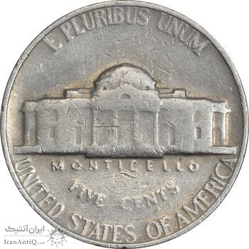 سکه 5 سنت 1964 جفرسون - VF35 - آمریکا