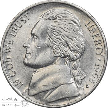 سکه 5 سنت 1995D جفرسون - MS61 - آمریکا