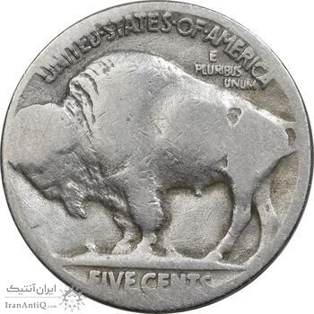 سکه 5 سنت بوفالو (تاریخ نامشخص) - VF35 - آمریکا