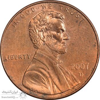 سکه 1 سنت 2007D لینکلن - MS63 - آمریکا
