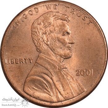 سکه 1 سنت 2001 لینکلن - MS64 - آمریکا