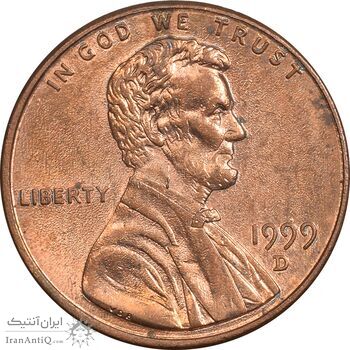 سکه 1 سنت 1999D لینکلن - MS62 - آمریکا