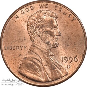 سکه 1 سنت 1996 لینکلن - MS64 - آمریکا