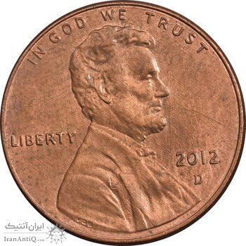 سکه 1 سنت 2012D لینکلن - MS61 - آمریکا