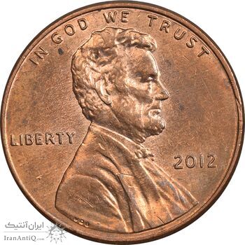 سکه 1 سنت 2012 لینکلن - MS63 - آمریکا