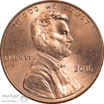 سکه 1 سنت 2016 لینکلن - MS64 - آمریکا سکه 1 سنت 2016 لینکلن - MS64 - آمریکا